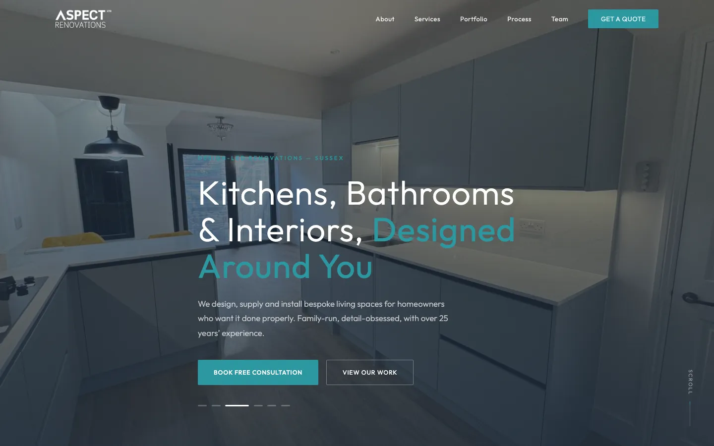 Aspect Renovations website