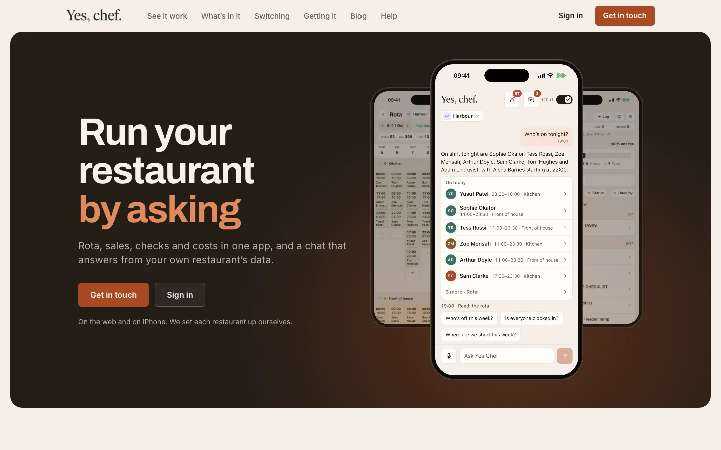 Yes Chef restaurant software